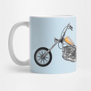 Chopper Motorcycle 1950 cartoon illustration Mug